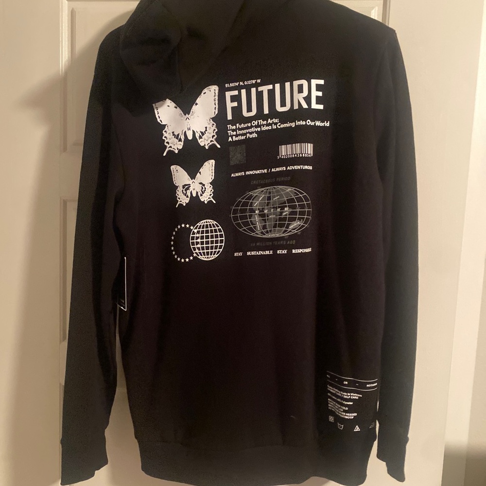 Hoodie black unknown future never been worn. Made by no boundaries